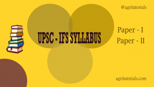 UPSC IFS Zoology Syllabus | Complete Paper 1 & 2 |