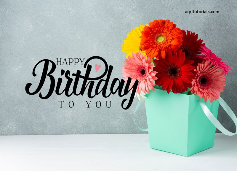 happy birthday image with flowers